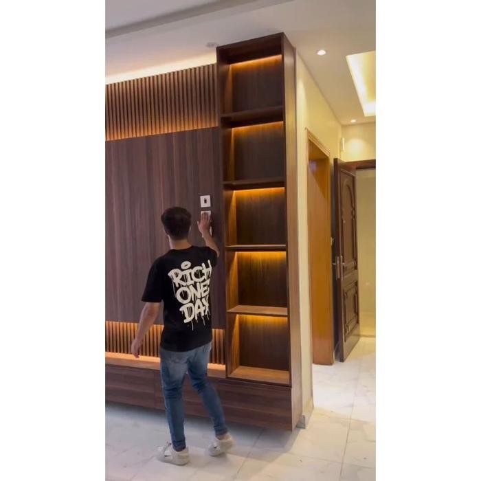 Jual RAK SAMPING BACKDROP TV ELEGAN MINIMALIS MEWAH GARANSI Bisa custom ...