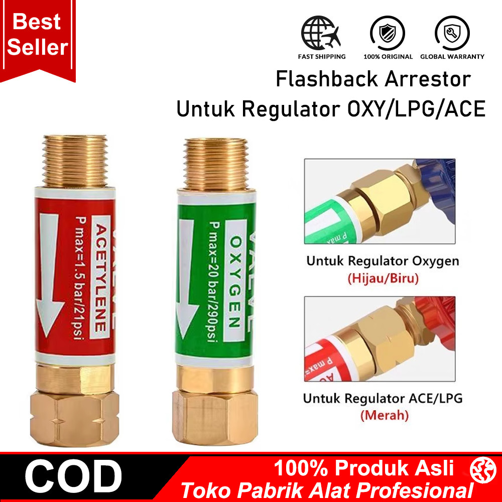 Jual Flashback Arrestor Regualtor Oxygen Acetylene Flash Back Oxy Ace ...