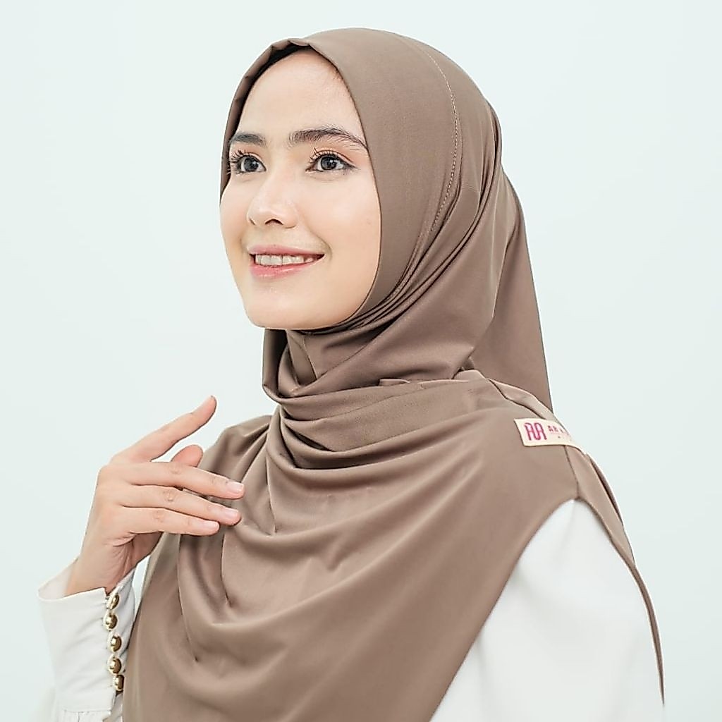 Hijab Bergo Jisoo Instan Malay Label Woven Int L Jersey Premium