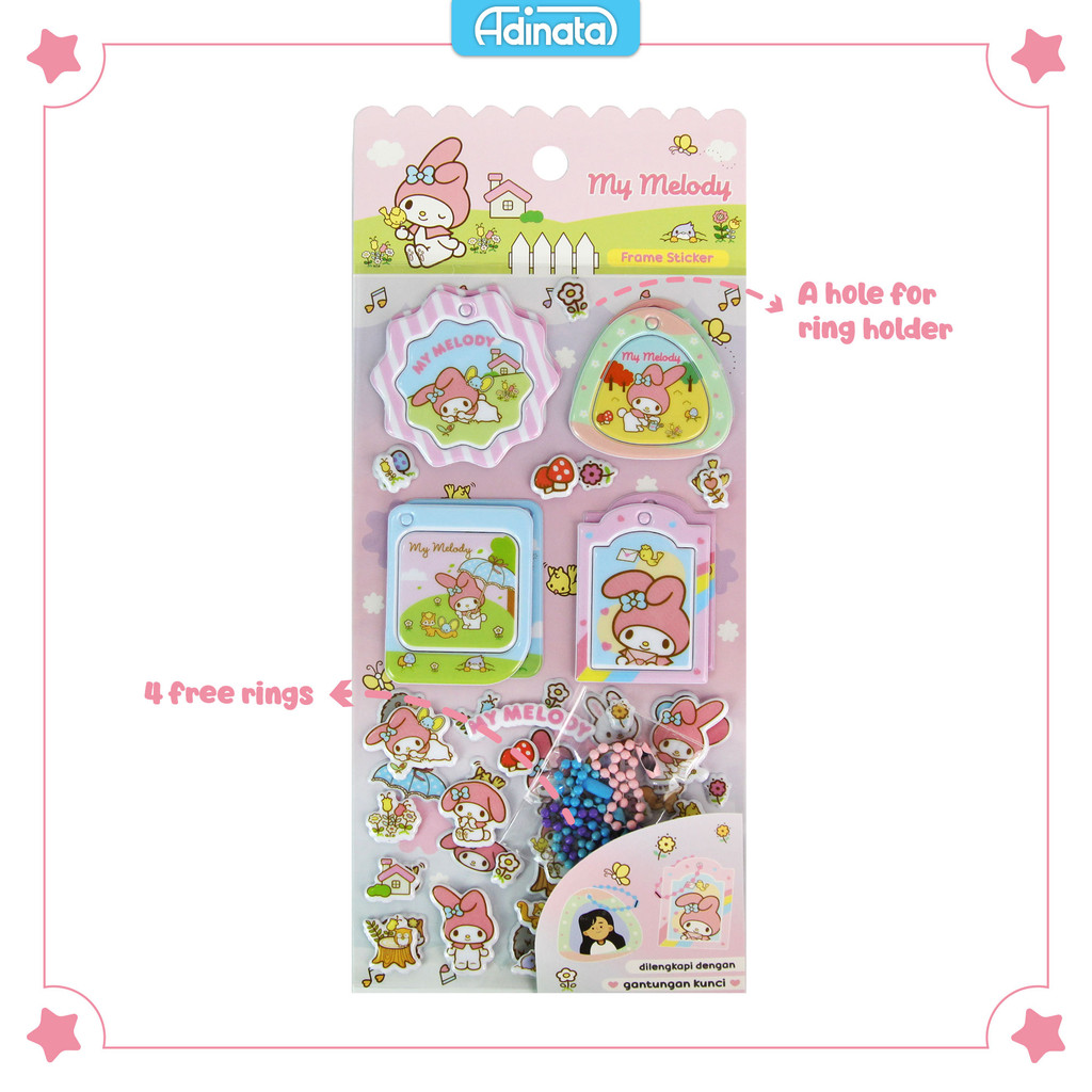 Jual My Melody Frame Stickers 2513-6182 / Stiker - Adinata | Shopee ...