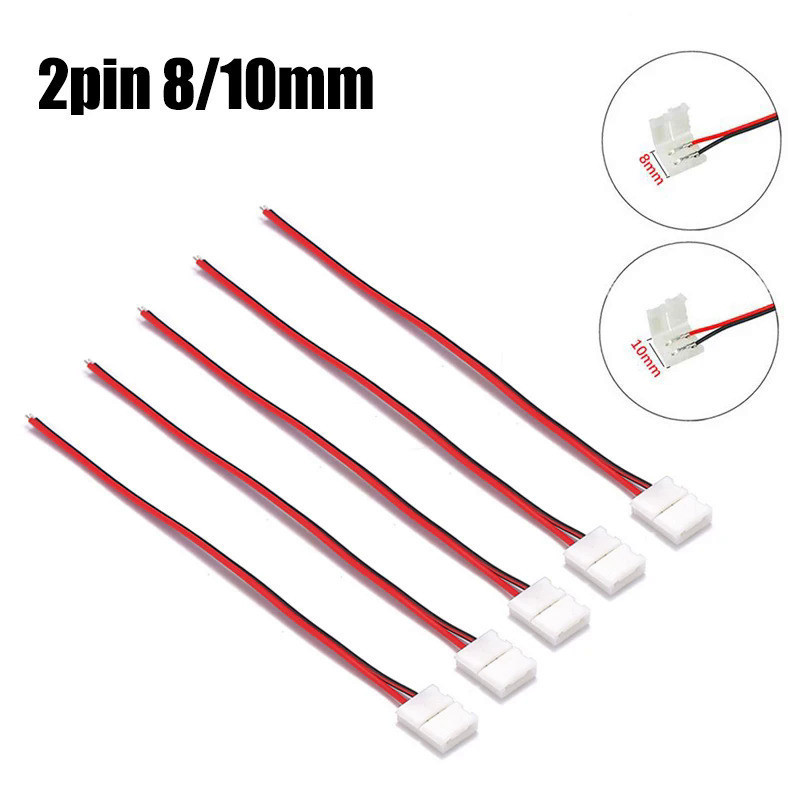 Jual 2pin 8mm Sambungan Klip Konektor Jepit LED Strip 2835 3528 Tanpa ...