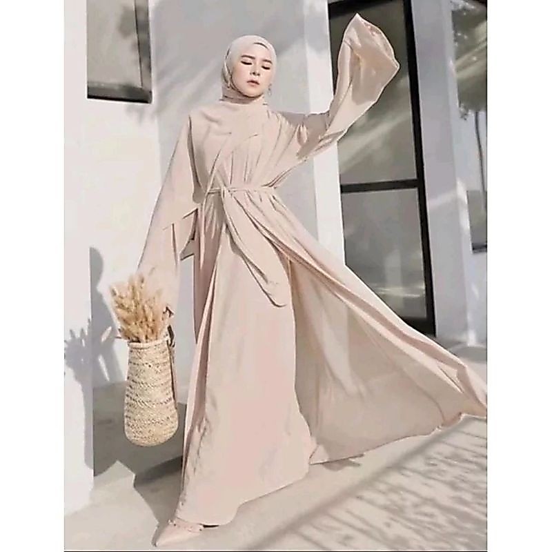 Jual Abaya outer 2in1 gamis set iner cringkel airfrom salwa dres ...