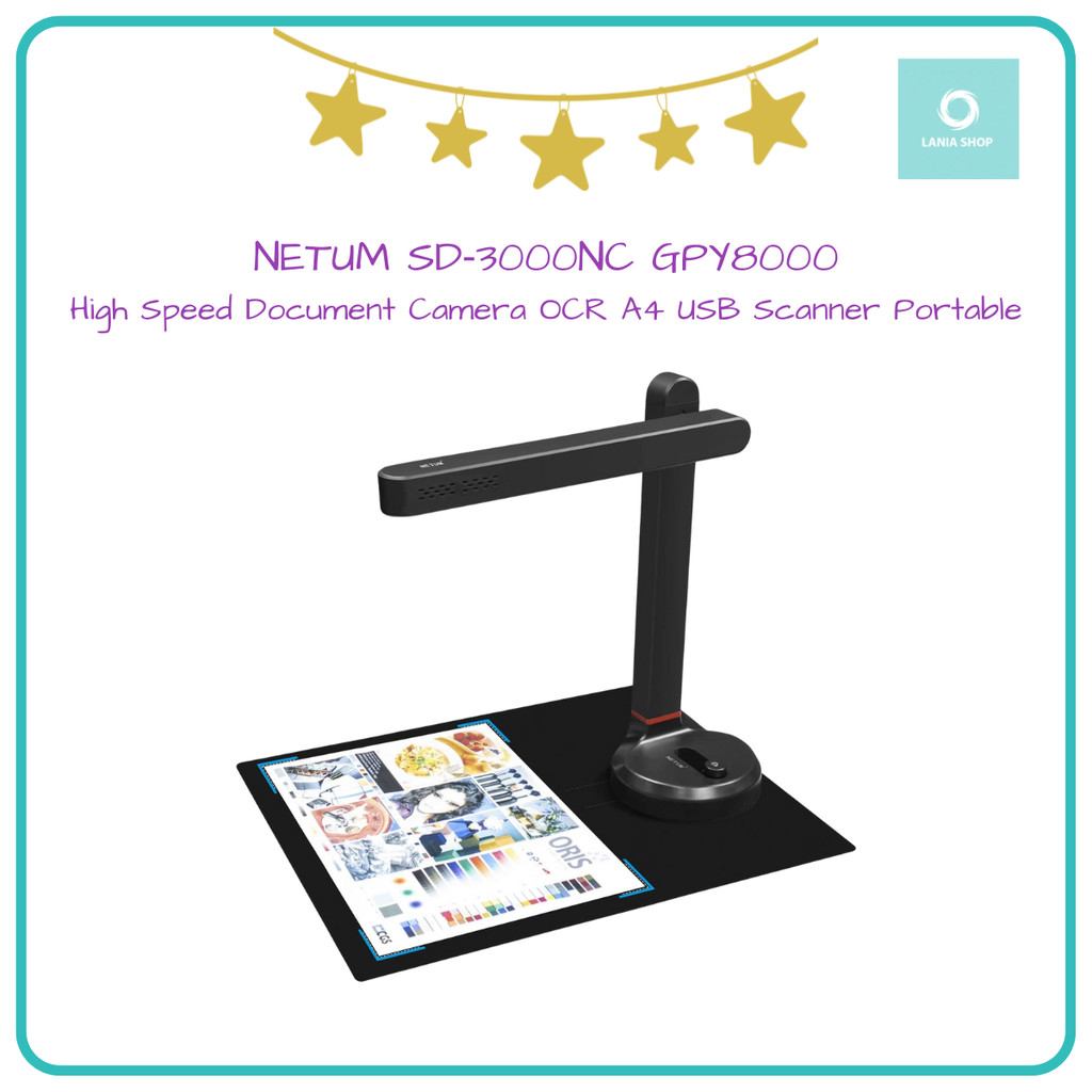 Jual NETUM SD-3000NC GPY8000 High Speed Document Camera OCR A4 USB ...