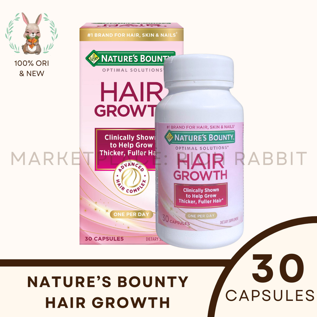 Jual Nature's Bounty Hair Growth Natures Suplemen Rambut Rontok Biotin ...