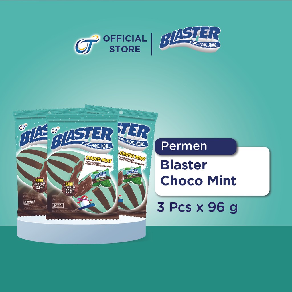 Jual Blaster Permen Rasa Choco Mint 96 Gram - [3 Pack] | Shopee Indonesia