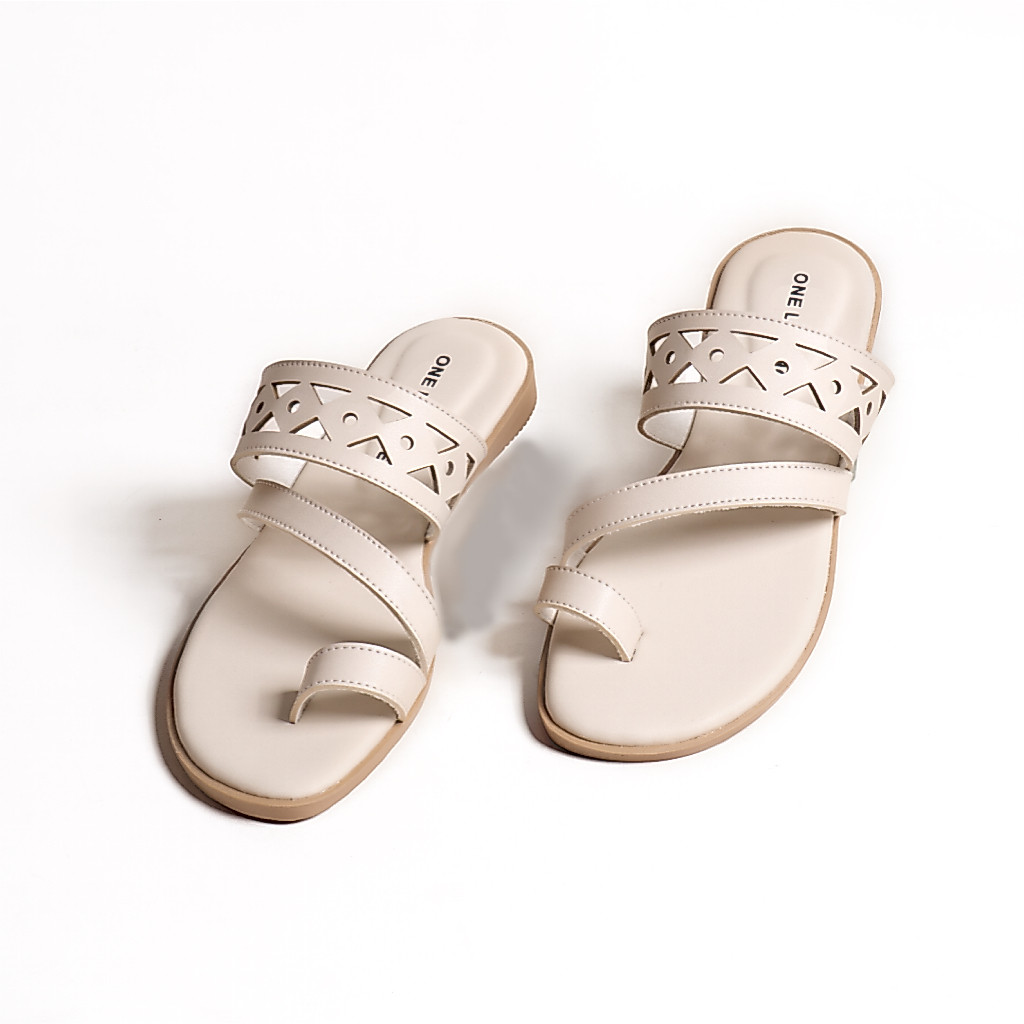 Onelipshoes Sandal Flats Sendal Wanita Teplek lucie