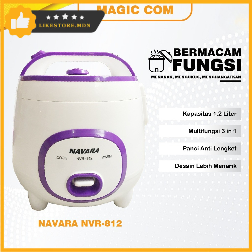 Jual MAGICOM MAGIC COM RICE COOKER MEREK NAVARA NVR-812/ NVR812/ NVR ...