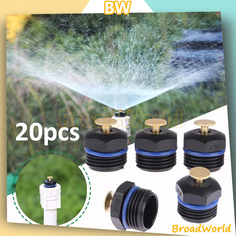 BW 20pcs Sprinkler/Springkler Taman 1/2 Inch Adjustable - Alat Siram Irigasi Bertekanan Tinggi, Tersedia Model Spray dan 360 Derajat