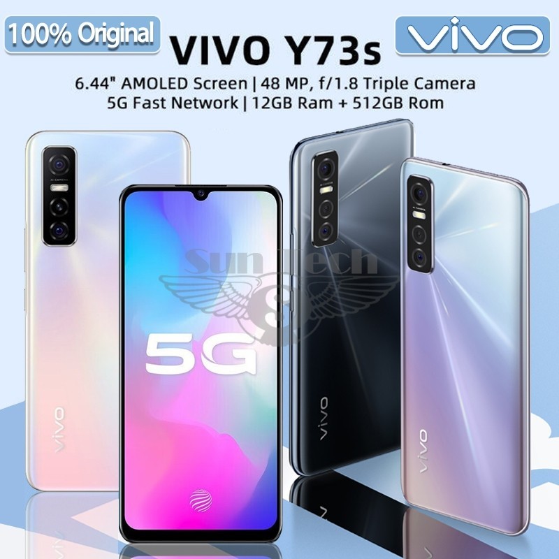 Jual hp vivo y73s 5g Smartphone 12+512GB Berjalan cepat Ponsel 5G