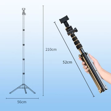 PX 2 Tripod Tinggi 2 1 Meter Include Holder Mini Ball Head Untuk Hp Ringlight Kamera