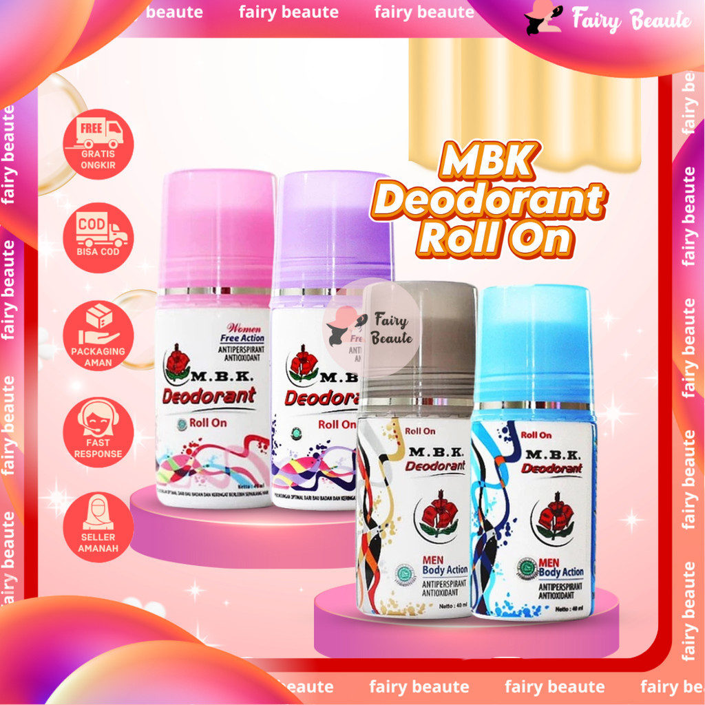Jual M.B.K Deodorant Roll On Pria dan Wanita 40ml / Penghilang Bau ...