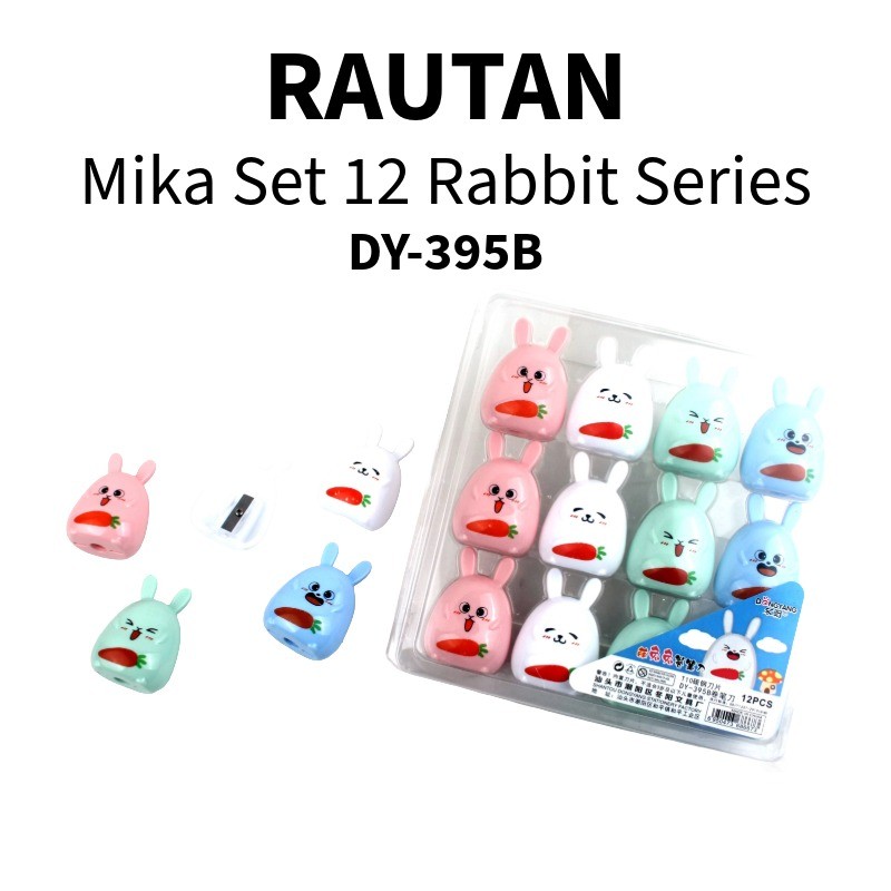 Jual 12 PCS Rautan MIKA DY-395B RABBIT / 1 Pak Serutan Fancy Karakter ...