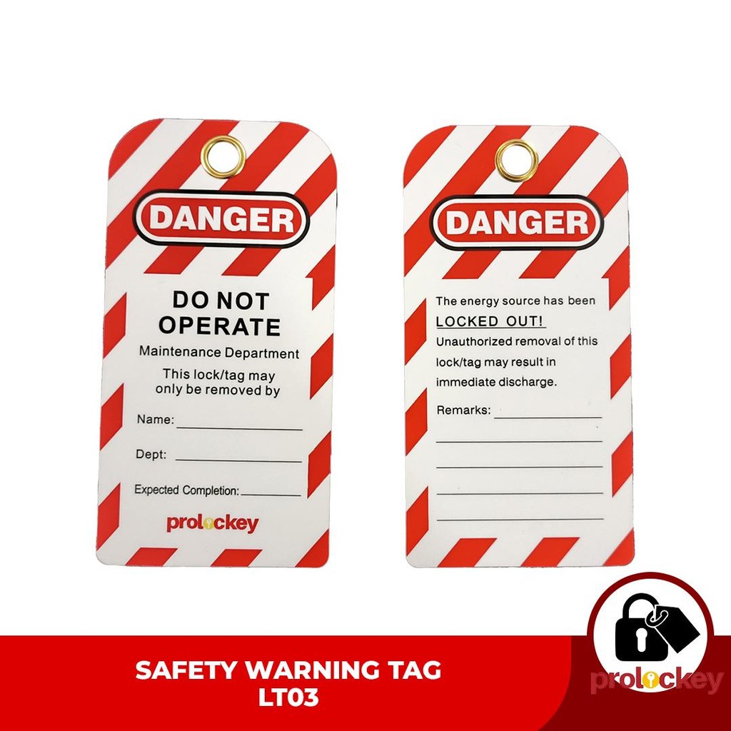 Jual Safety Tag Prolockey LT03 Warning Tag Material PVC Lockout Taging ...