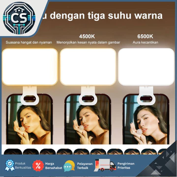 Lampu Selfie Jepit Y67 – Ring Light Super Terang Mini! Kompatibel HP Laptop