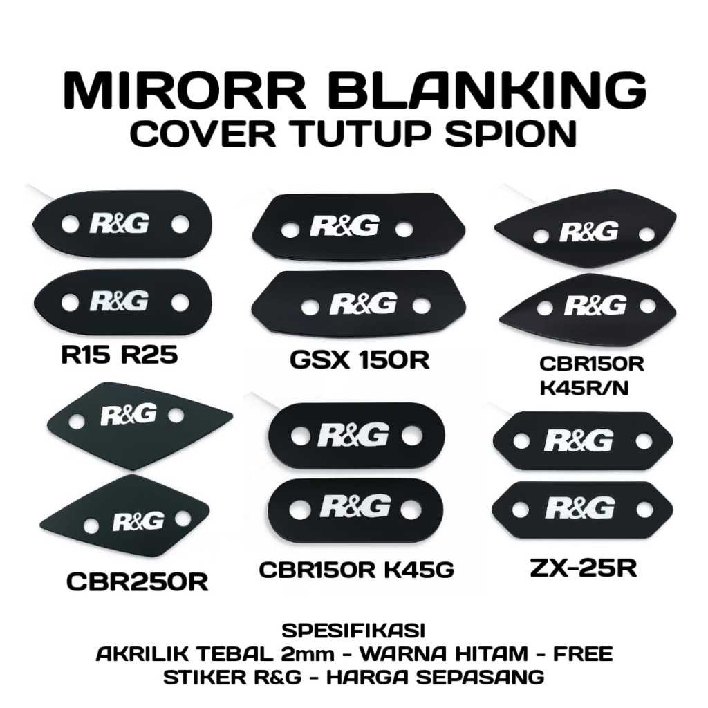 Jual Mirror Blanking R&G - Cover Tutup Spion - Tutup Penutup Spion R15 ...