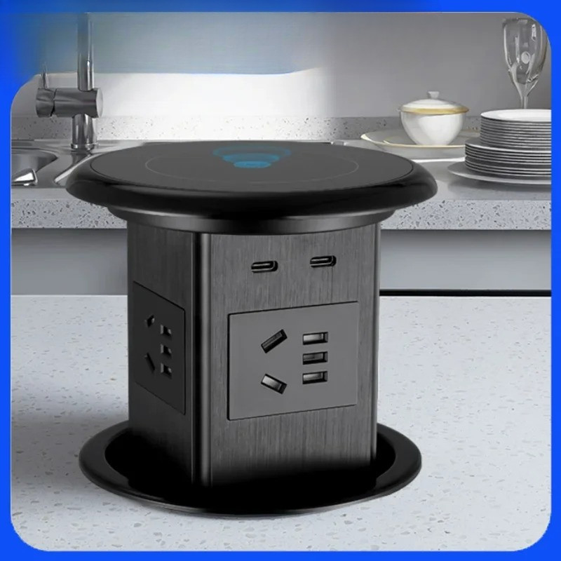 Jual Pop-Up Hidden Desk Box Outlet Universal Plug Adapter USB Type C ...