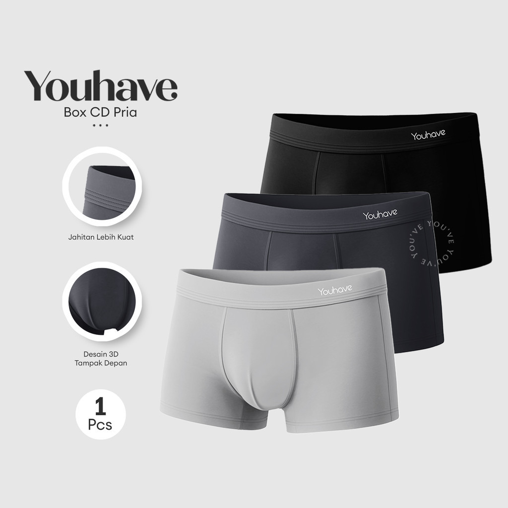 Jual YOUHAVE CD Boxer Pria 1 PCS Celana Dalam Bahan Premium Super ...