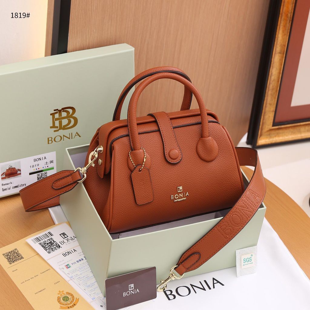 JP NEW BONIA 1819 2Way Handle Handbag Shoulder Bag in Leather HRA