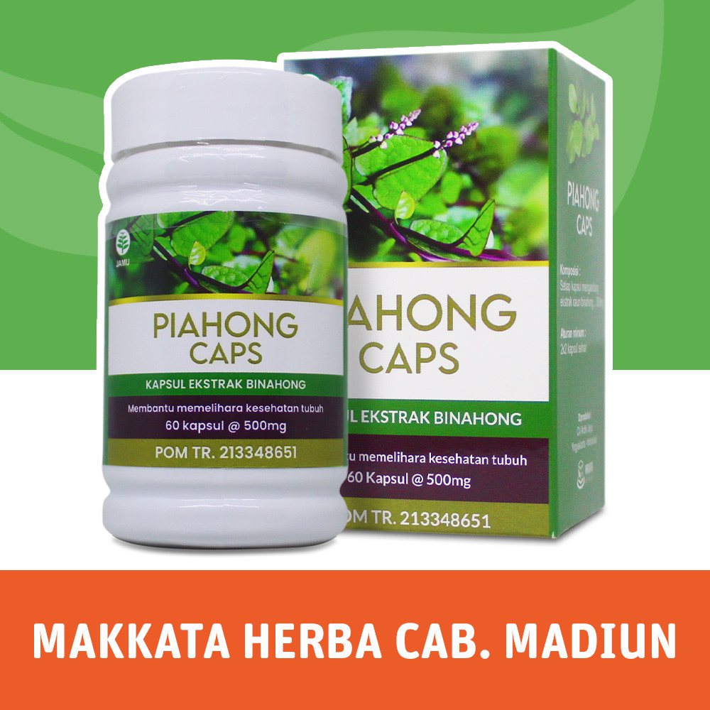 Jual OBAT PENYEMBUH LUKA PIAHONG CAPS 60 KAPSUL Ekstrak Daun Binahong ...