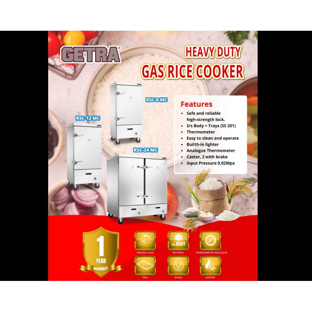 Jual GETRA HEAVY DUTY GAS RICE COOKER (RSC-8 MC / RSC 8 MC / RSC8MC ...