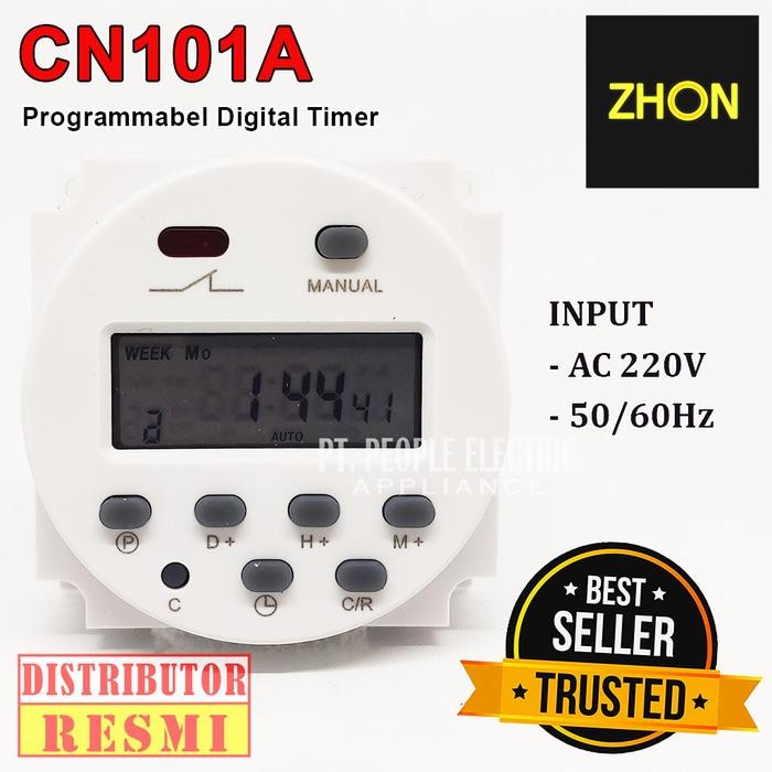 Jual Rolloficial TIMER SWITCH DIGITAL CN101A TIME DELAY RELAY 220V AC ...