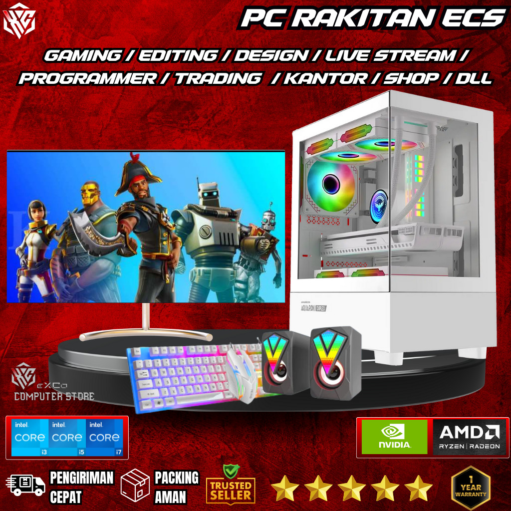 Jual PC Gaming INTEL i7 4790 Rakitan ECS ( GTX 1660 6GB SUPER ) Lengkap ...