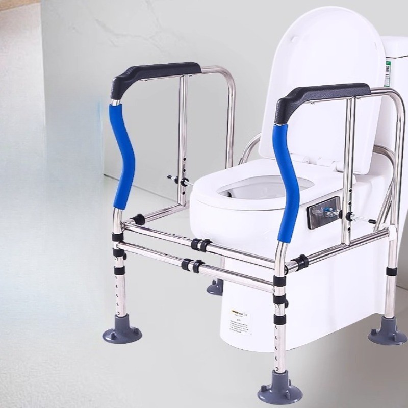 Jual Toilet Safety Rails Adjustable Bathroom Safety Frame for Elderly ...
