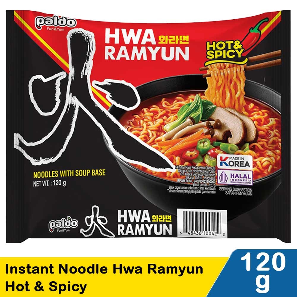 Jual PALDO INSTANT NOODLE HWA RAMYUN HOT & SPICY 120g | Shopee Indonesia