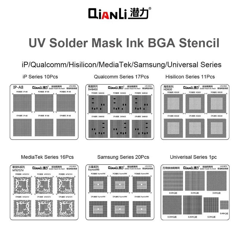 Jual Qianli Green Oil Net UV Solder Mask Ink Kit For iPhone/Huawei ...