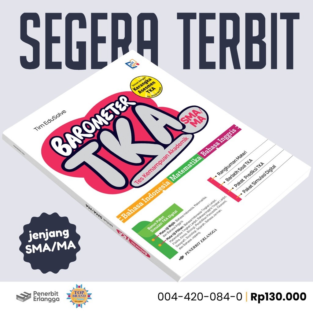Jual [ Erlangga ] Buku Barometer TKA SMA / MA / TKA SMA 2026 / TKA ...
