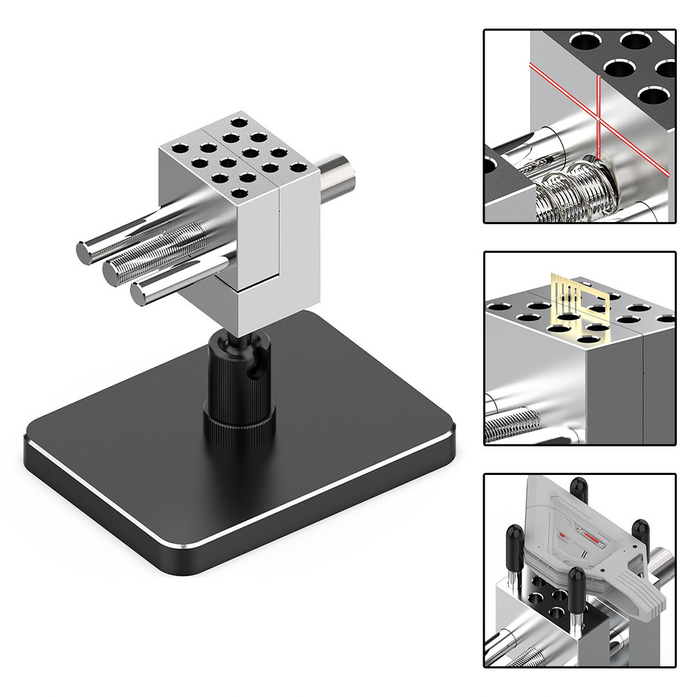 Jual Set Of Mini Bench Vise Compact Adjustable Clamp 360° Rotation For ...
