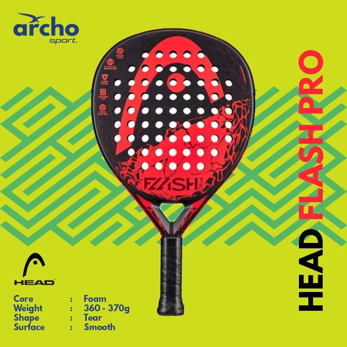 Jual HEAD Flash Pro Red Padel Racket / Raket Padel - ORIGINAL 100% ...