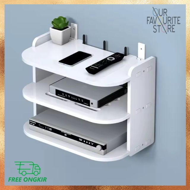 Jual Rak Gantung 3 Susun untuk DVD Modem Wifi Router Set Top Box Rak ...