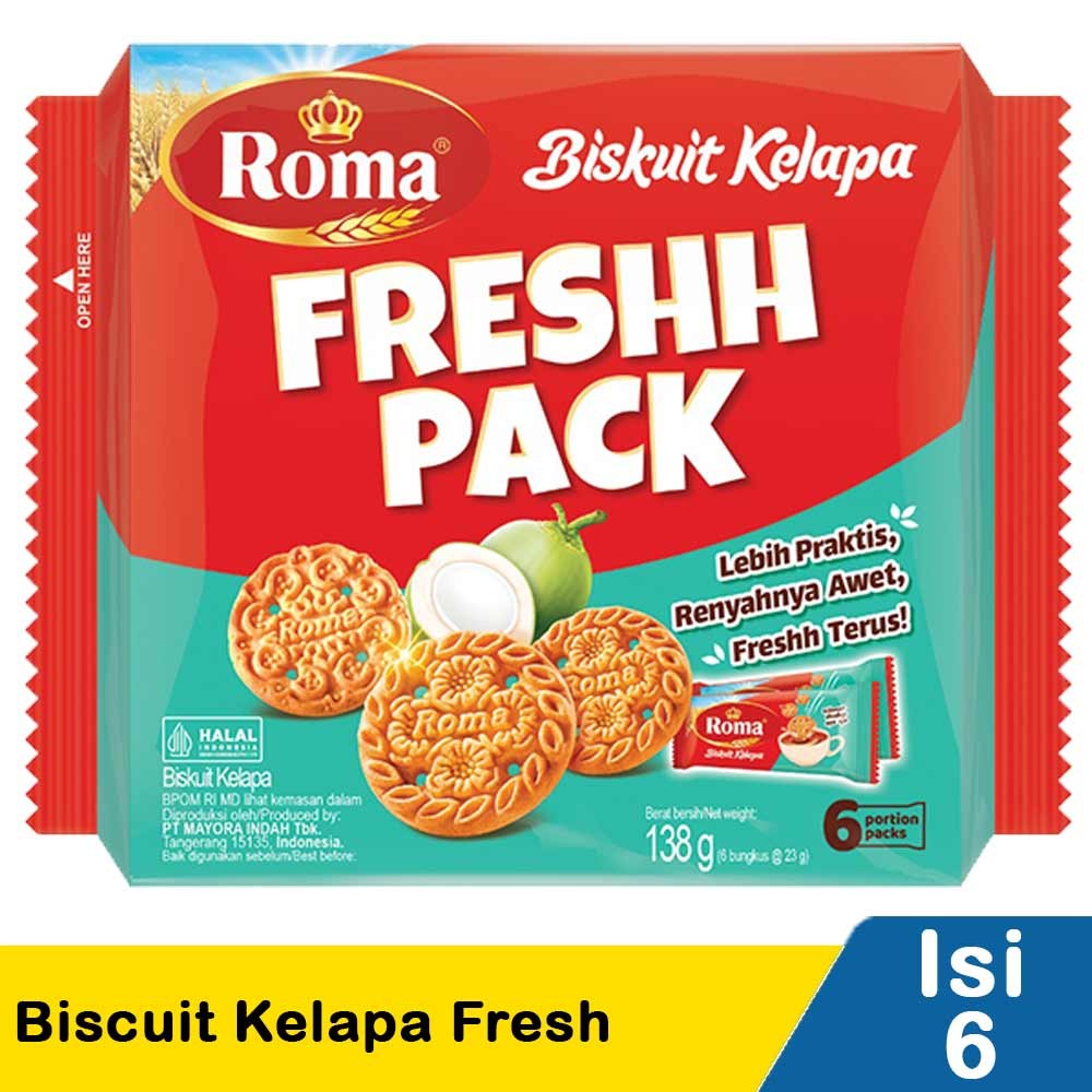 Jual ROMA BISCUIT KELAPA FRESH 6x23g | Shopee Indonesia