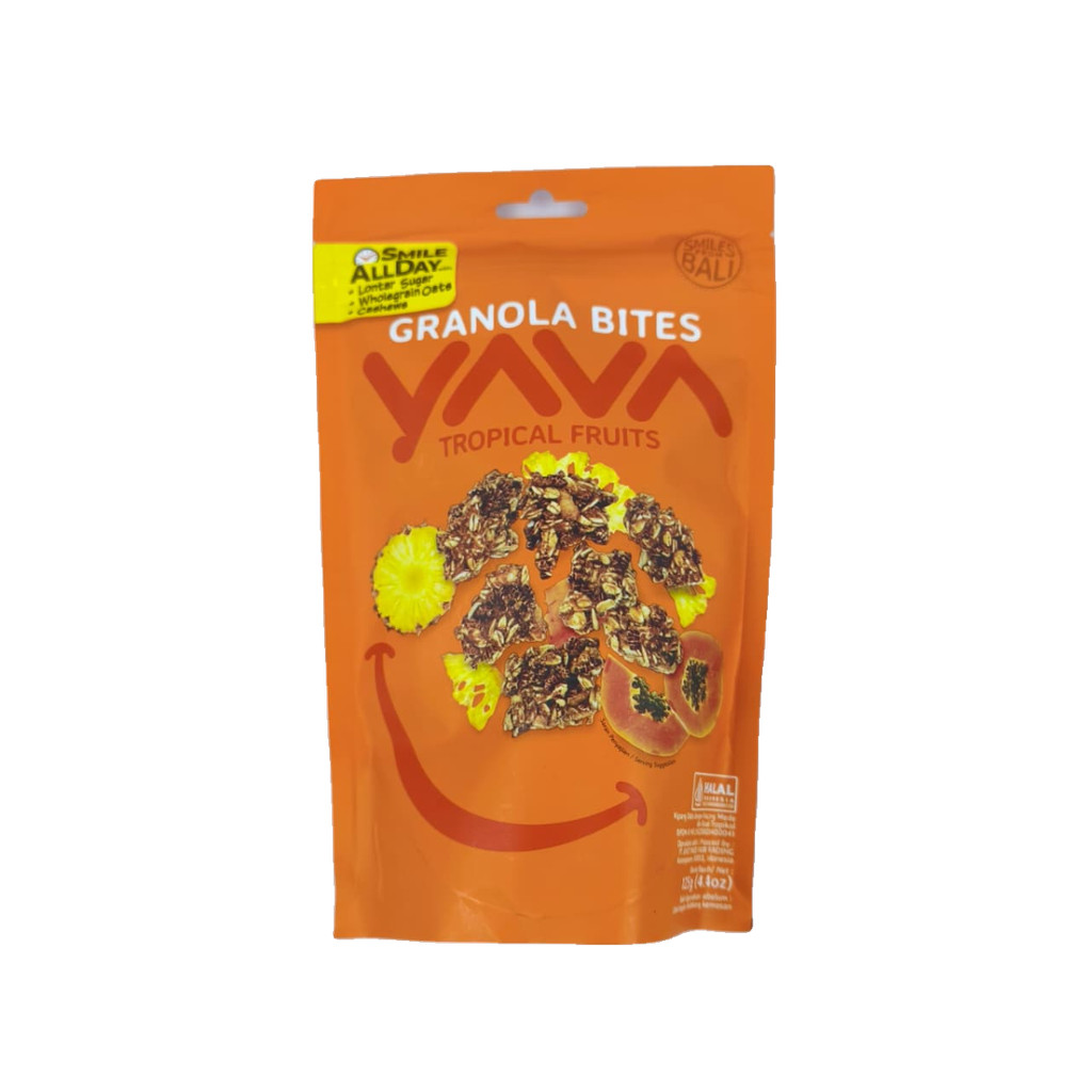 Jual Yava Granola Bites Tropical Fruit 125Gr | Shopee Indonesia
