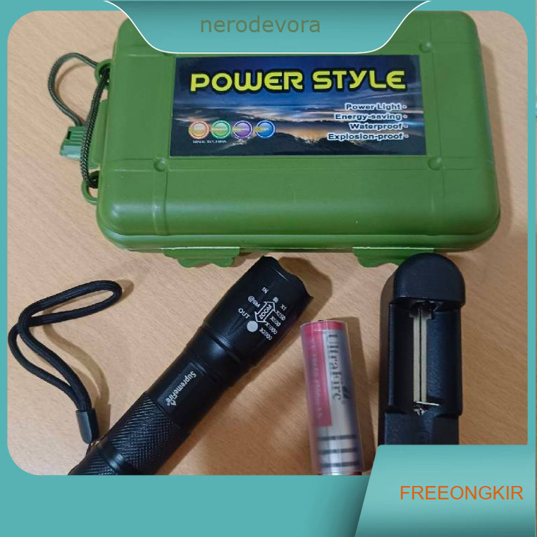 Jual Prizer - Senter Led Power Style Led Outdoor Flashlight Waterproof ...