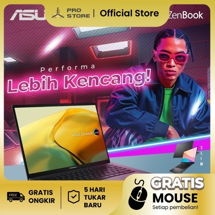 ASUS ZENBOOK 14 OLED UM3406HA TOUCH RYZEN 7 8840 16GB 512GB W11 14.0 2.8K