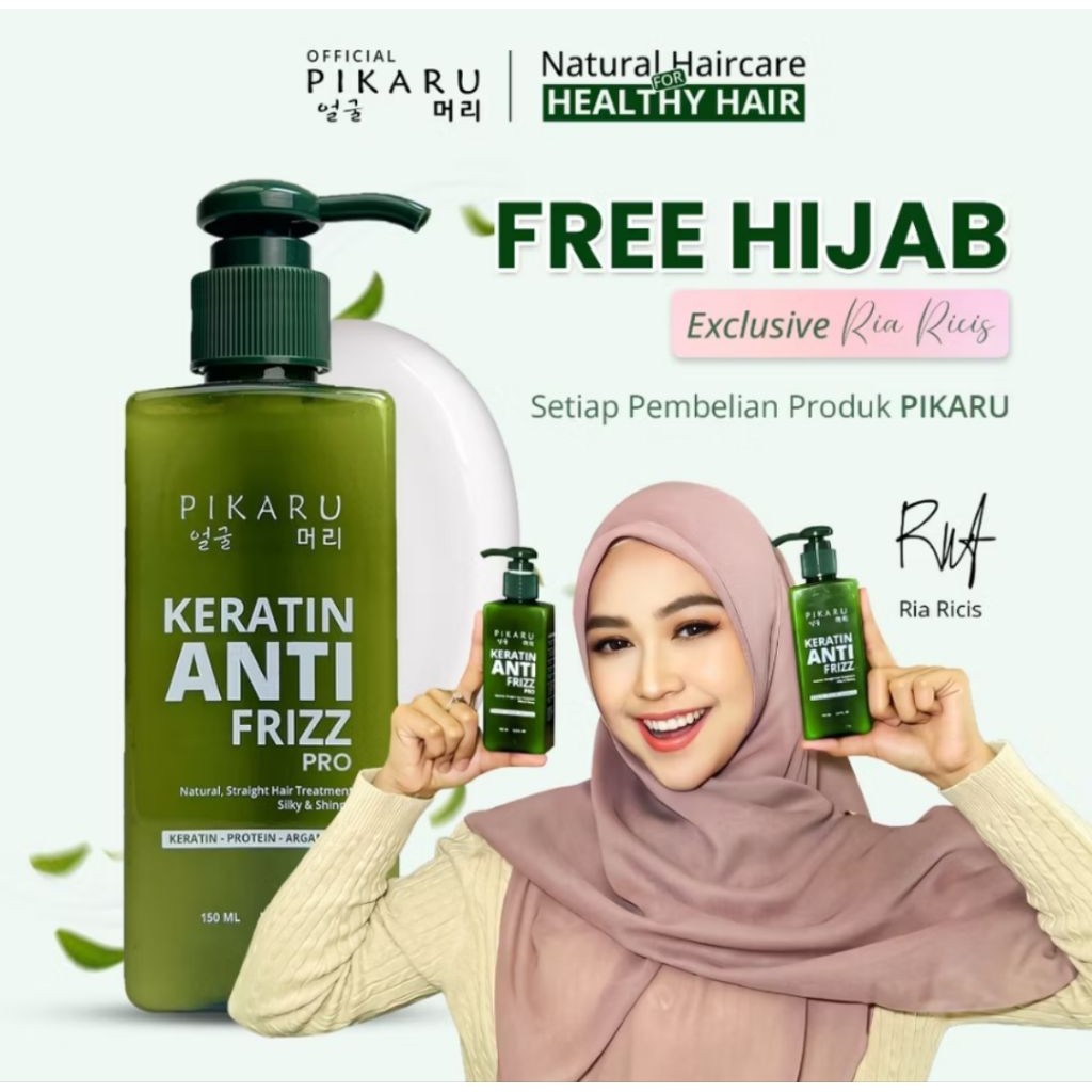 Jual PIKARU Keratin Treatment Anti Frizz 150ml (Free Hijab Exclusive By ...