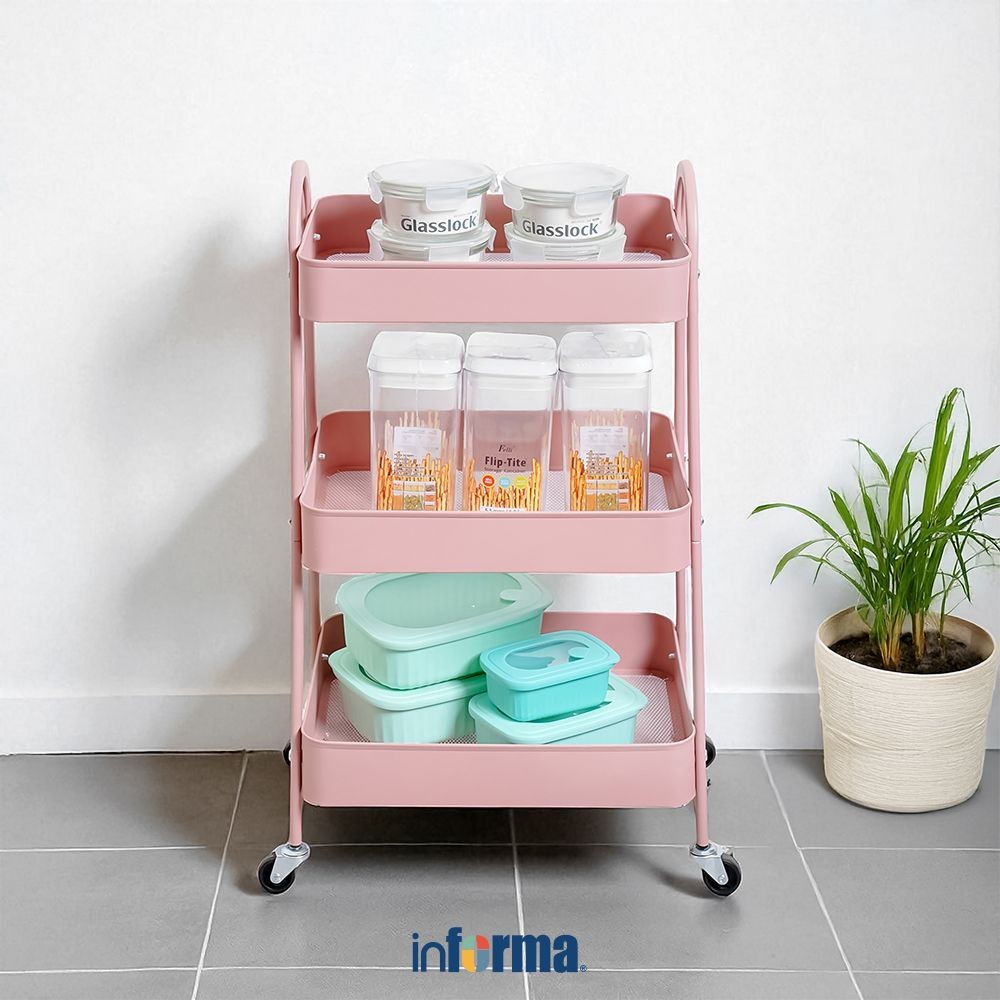 Jual Informa Walter I I Rak Troli Dapur 3 Tingkat - Pink Tempat ...