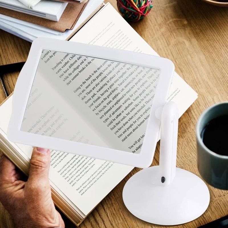 Jual 360 Degrees Rotate Magnifier 3X Reading Full Page Magnifying Glass ...