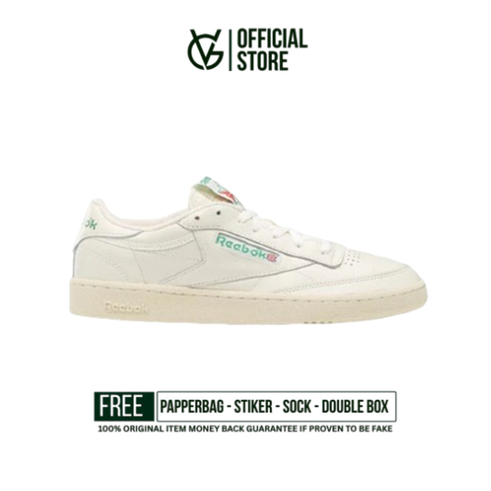 Jual Sepatu Reebok Club C 85 Vintage White Green 100% Original BNIB ...