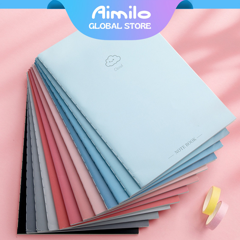 Jual Aimilo Notebook Aesthetic Isi 10PCS Buku Diary A5 Aesthetic 40 ...