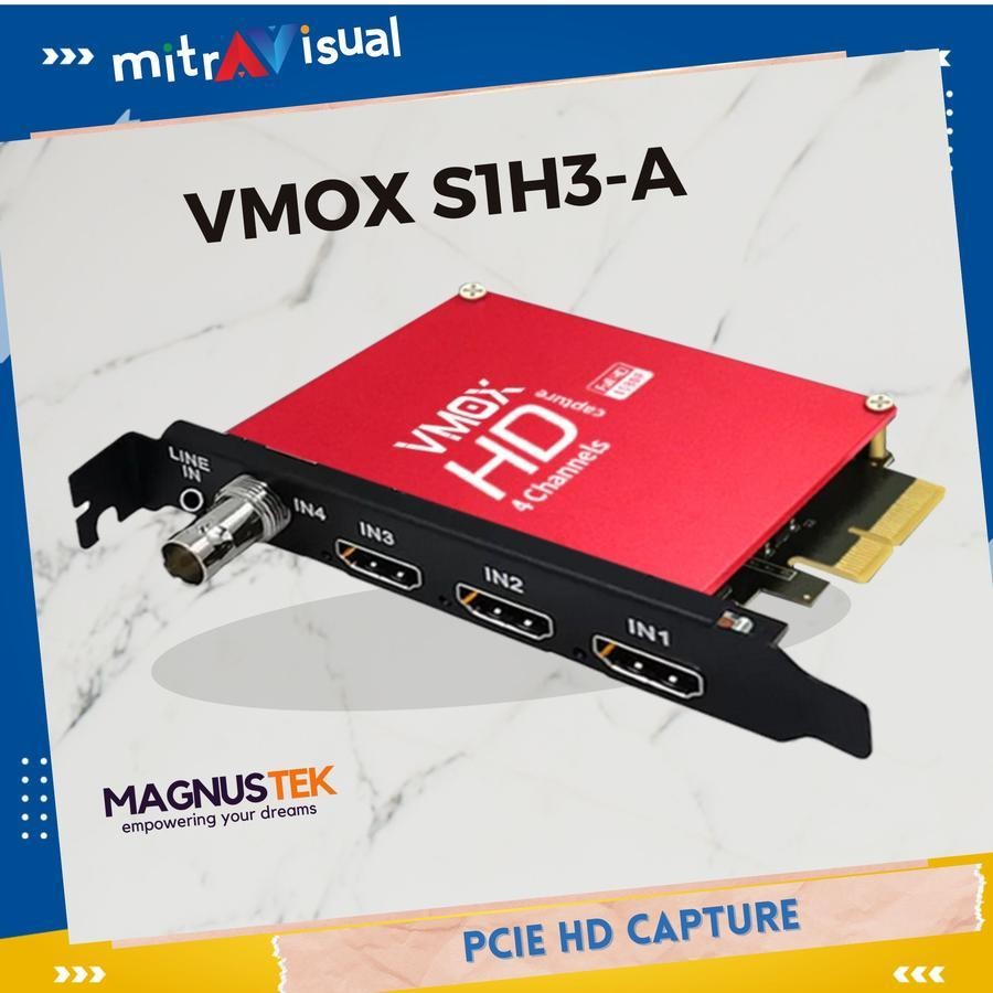 Jual VMOX S1H3-A 4 Input PCIE Video Capture Support Vmix, OBS | Shopee ...