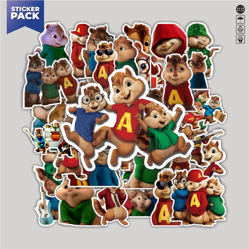 Jual [100PCS]Stiker Pack Stiker Kartun Alvin & The Chipmunk Aesthetic ...