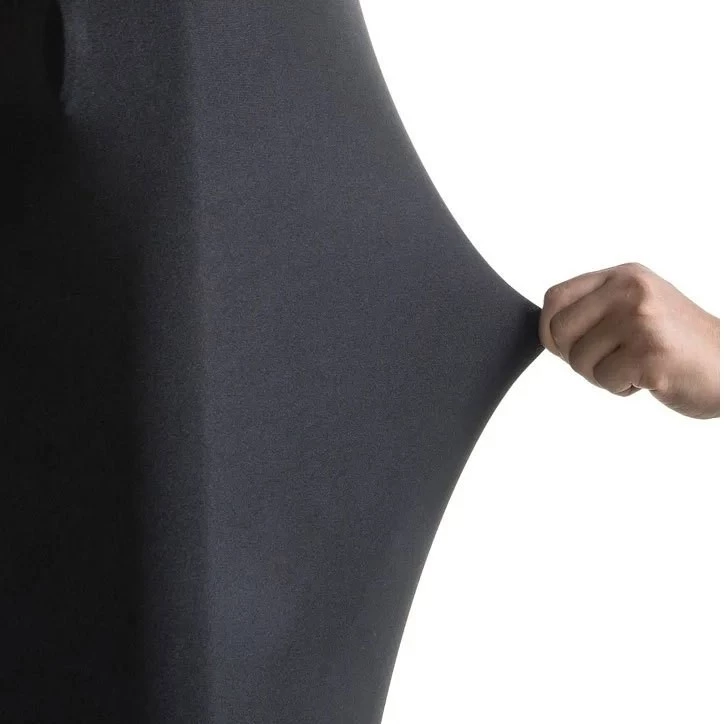 Cover / Sarung Koper Hitam Elastis Poliester Spandeks untuk Koper 18-32 Inch dengan Lubang Pegangan dan Velcro Lindungi Koper dari Goresan dan Lecet
