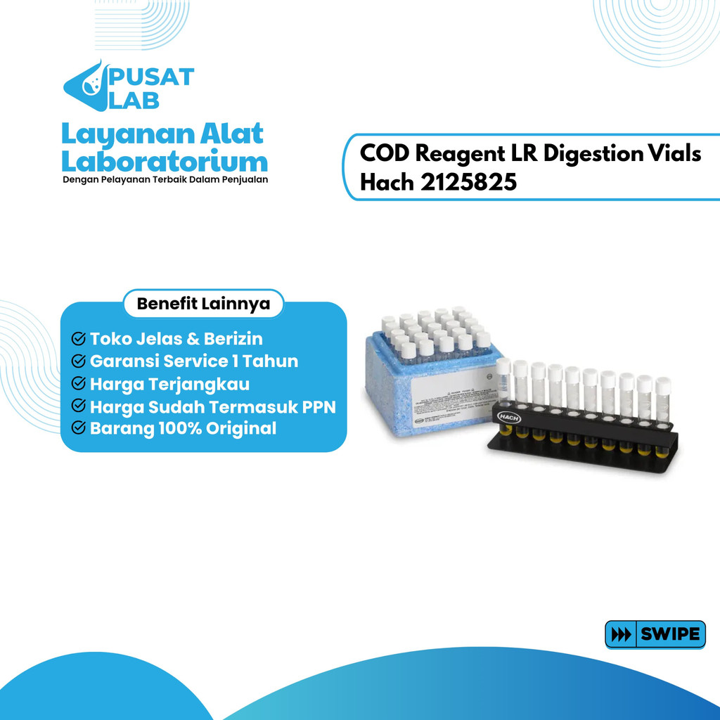 Jual COD Reagent LR Digestion Vials Hach 2125825 | Shopee Indonesia