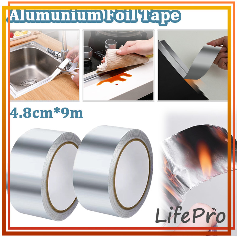 Jual Lakban Aluminium Foil Tape Isolasi Waterproof Tahan Panas/ Isolasi ...