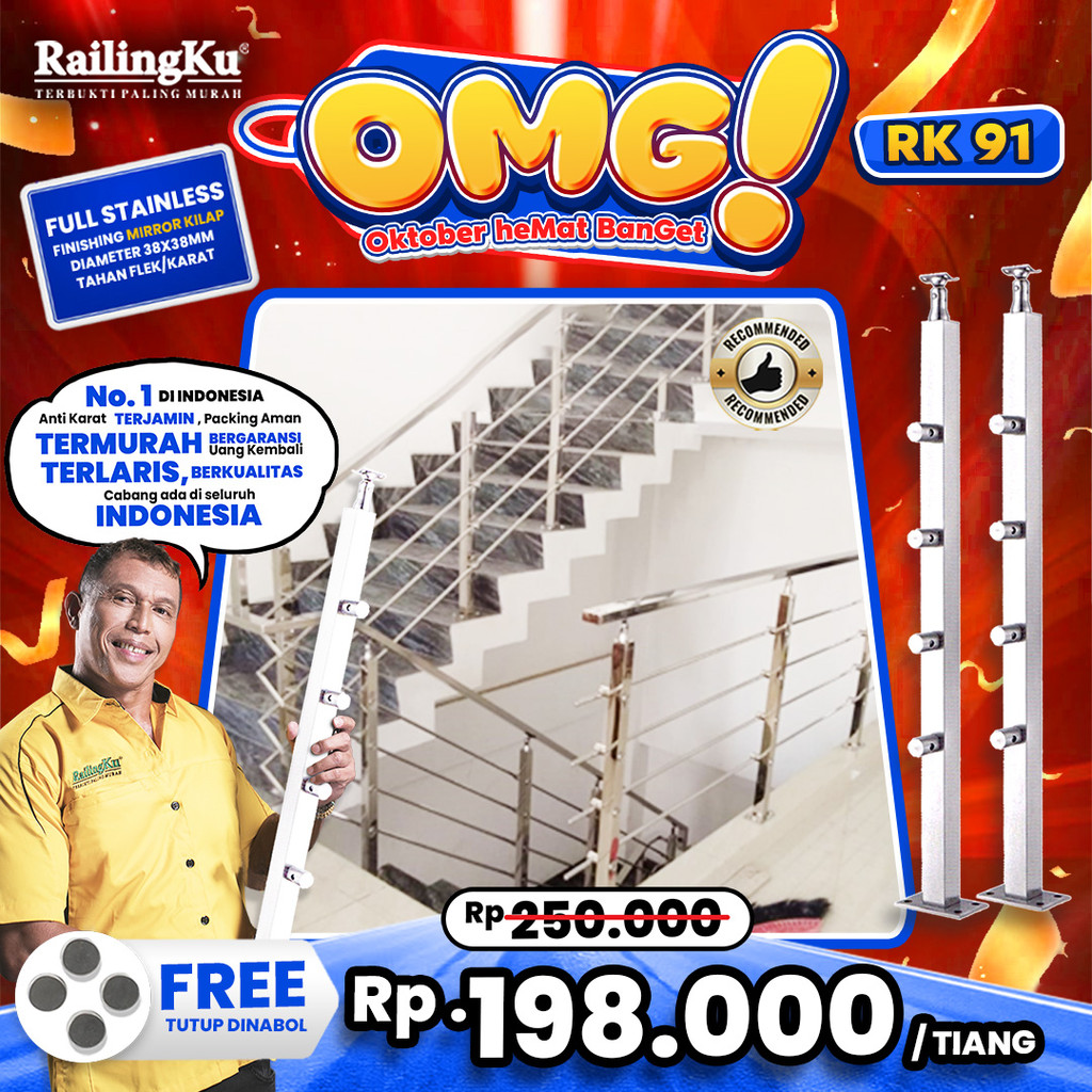 Jual Railing Tangga Pipa Jari Jari Minimalis Tiang Railingku [OMG!] RK ...