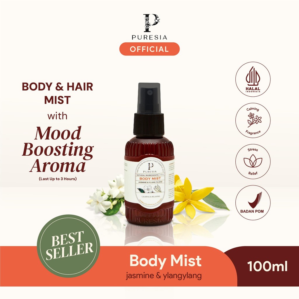 Jual Puresia | Natural Body Mist Jasmine & Ylang Ylang 100ml | Shopee ...