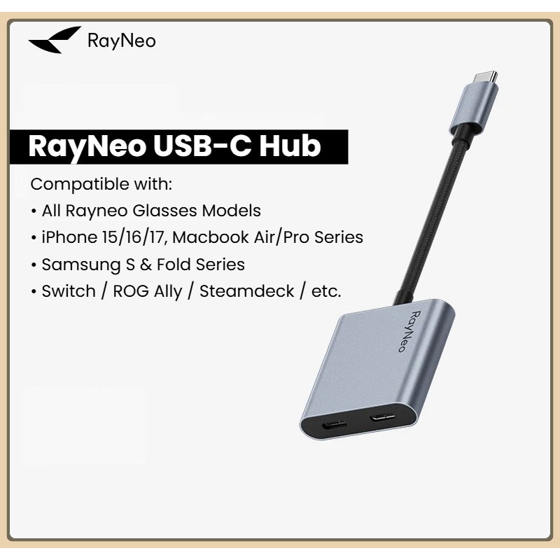 Jual RayNeo USB-C to Glasses Charging Adapter 4K@60Hz Video Output ...